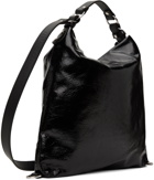 Junya Watanabe Black Crinkled Top Handle Bag