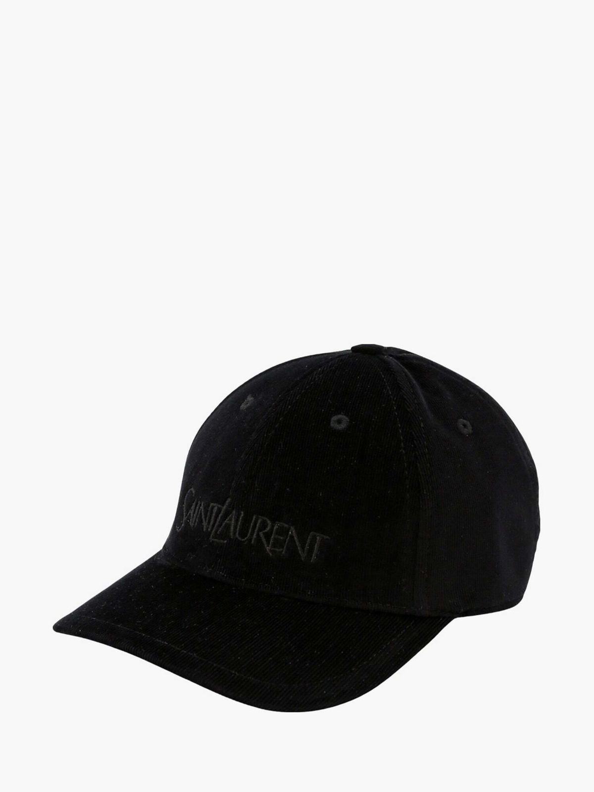Saint Laurent Black Textured Hat Saint Laurent // Black & White Wool Boucle Logo Hat – VSP  main image 3