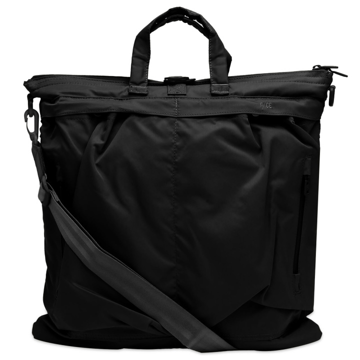 Photo: F/CE. Men's Recycled Twill 3-Way Helmet Bag in Black 