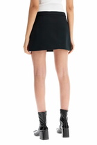 COURREGES 2-pocket twill mini skirt Black