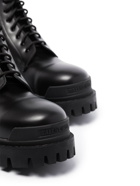BALENCIAGA - Strike Leather Lace-up Boots