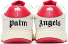 Palm Angels White & Red University Sneakers