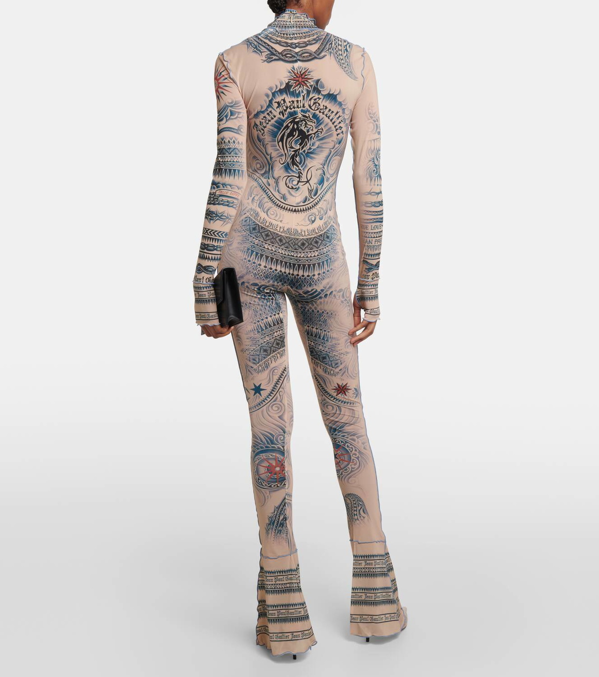 Jean Paul Gaultier Tattoo Collection mesh jumpsuit Jean Paul Gaultier