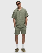 Oas Dusty Green Porto Waffle Shorts Green - Mens - Casual Shorts