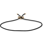 Luis Morais - Cord and 14-Karat Gold Bracelet - Black