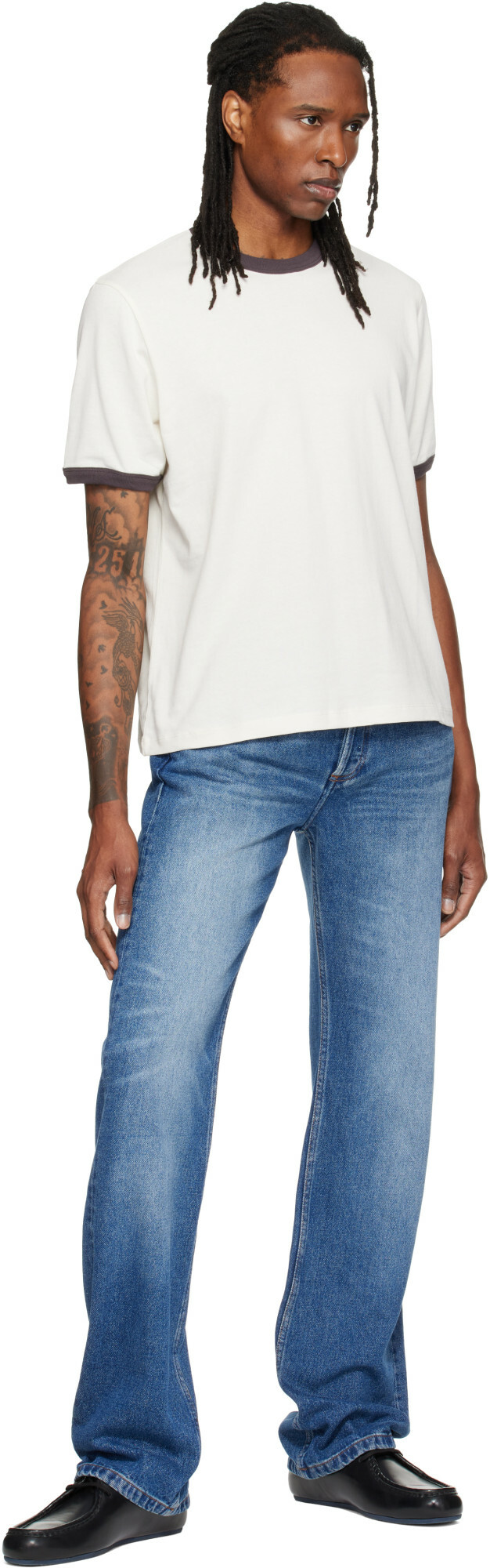 JEANERICA Off-White Ringer T-shirt