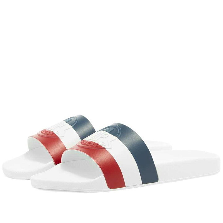 Photo: Moncler  Basile Tricolour Pool Slide