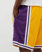 Mitchell & Ness Nba Swingman Shorts Los Angeles Lakers Home 1996 97 Yellow - Mens - Sport & Team Shorts