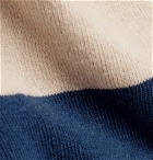 N/A - Striped Stretch Cotton-Blend No-Show Socks - Neutrals