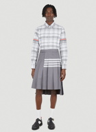 Striped Pleated Skirt in Grey
