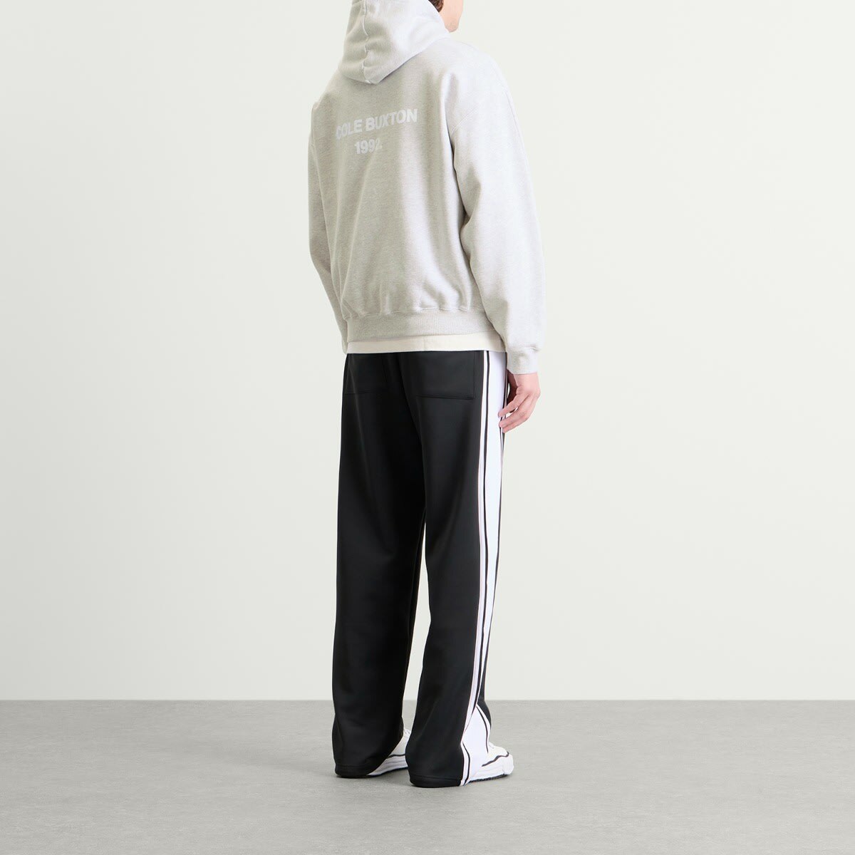 Cole Buxton Men's CB 1992 Backstage Hoodie in Light Grey Marl