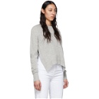 Isabel Marant Grey Cashmere Chinn Crewneck Sweater
