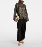 JUDE Yaga leather wedge thong sandals
