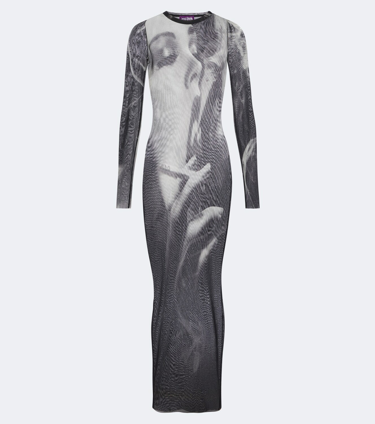 Jean Paul Gaultier Printed mesh maxi dress
