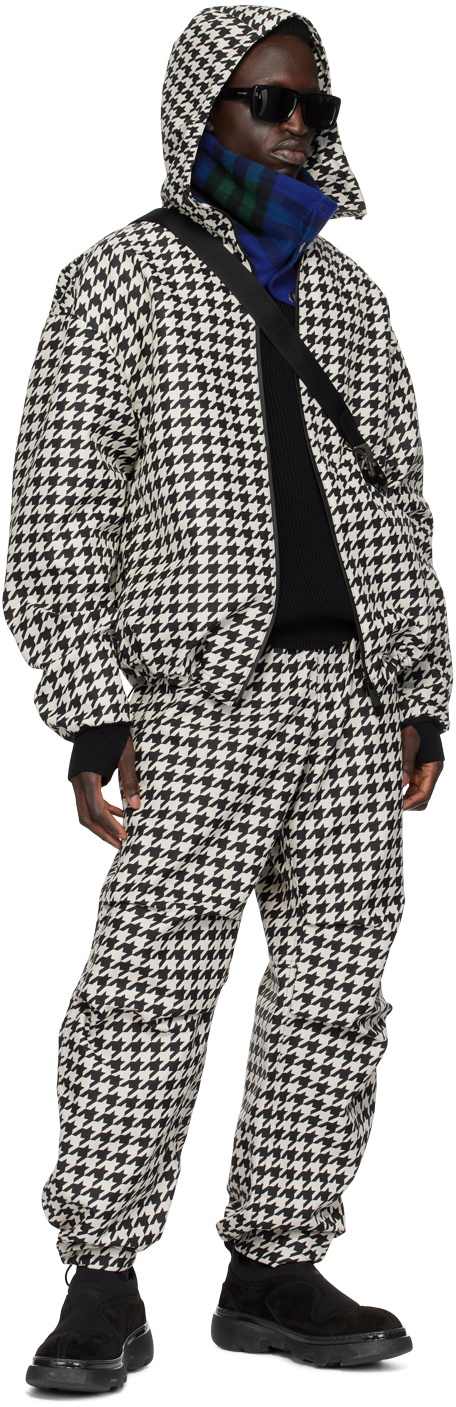 Burberry Black & White Houndstooth Trousers Burberry
