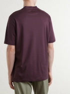 Canali - Cotton-Jersey T-Shirt - Burgundy