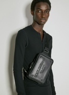 Dolce & Gabbana Embossed Logo Leather Crossbody Bag