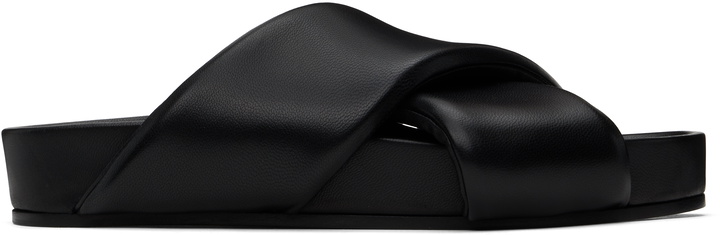 Photo: Jil Sander Black Padded Sandals