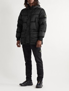 Stone Island - Logo-Appliquéd Quilted Coated-Shell Down Parka - Black