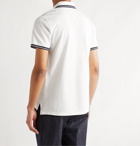 ETRO - Contrast-Tipped Cotton-Piqué Polo Shirt - White