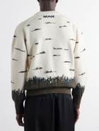 Junya Watanabe - Intarsia-Knit Wool Sweater - Neutrals