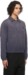 Maison Margiela Navy Collared Half-Zip Sweater