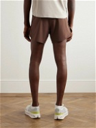 DISTRICT VISION - 5'' Training Straight-Leg Logo-Print Stretch-Shell Drawstring Shorts - Brown