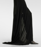 Gucci Asymmetric jersey maxi dress