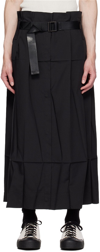 Photo: 132 5. ISSEY MIYAKE Black Solid Trousers