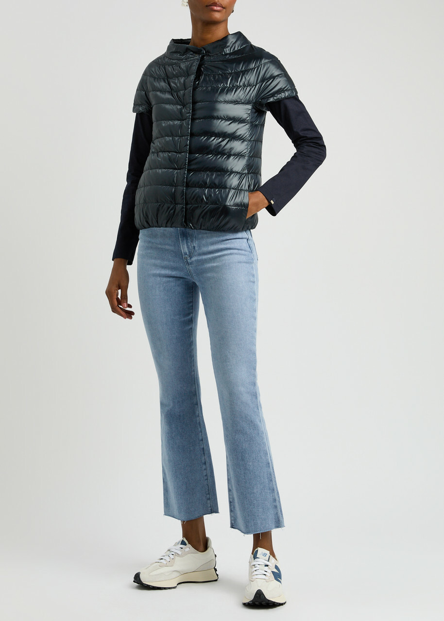 Herno Quilted Shell Gilet Navy