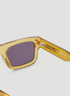 Two-Tone Square Frame Sunglasses in Yellow