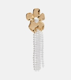 Self-Portrait Embellished faux pearl drop earrings