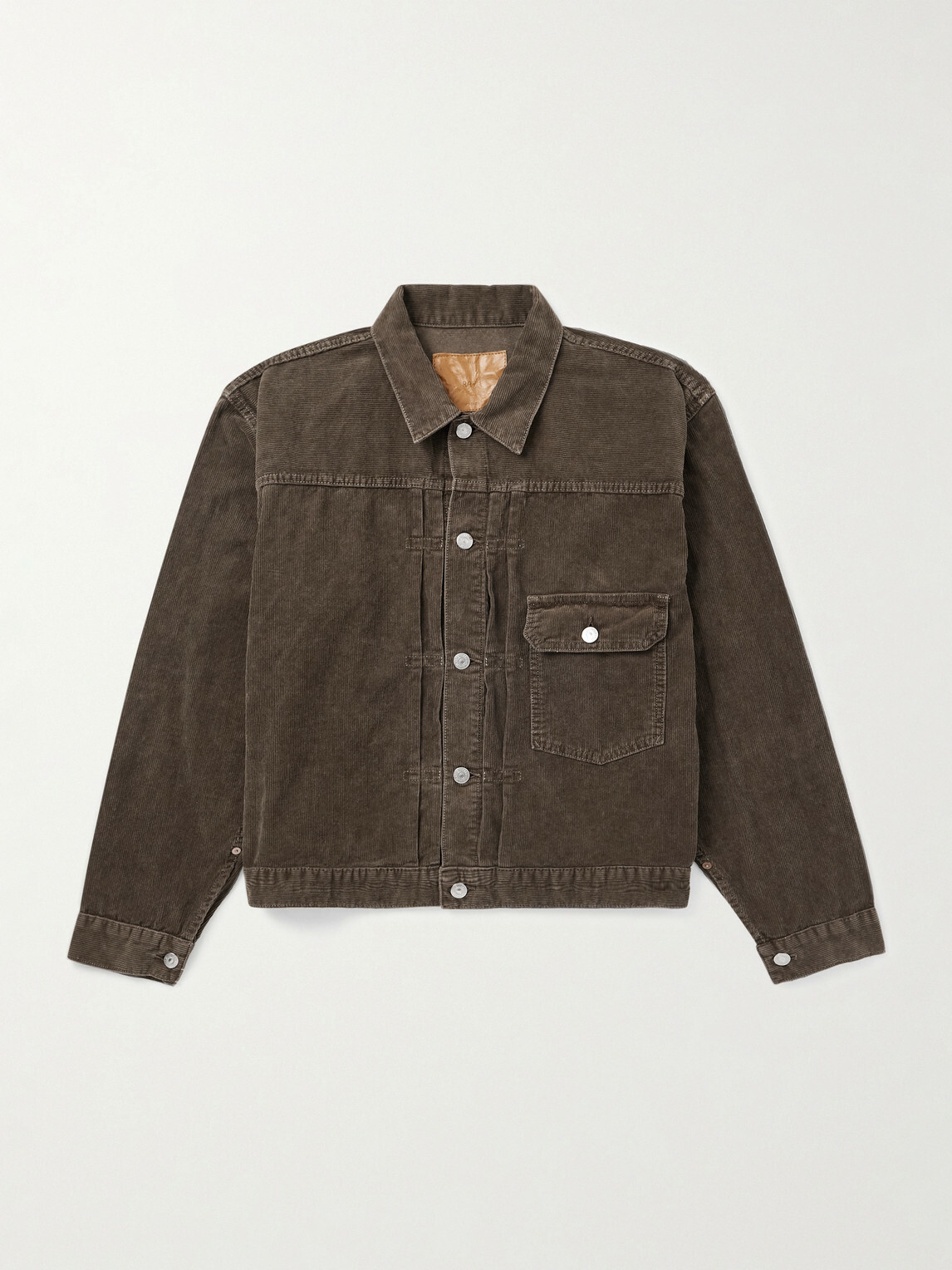 Remi Relief - Cotton-Corduroy Trucker Jacket - Brown