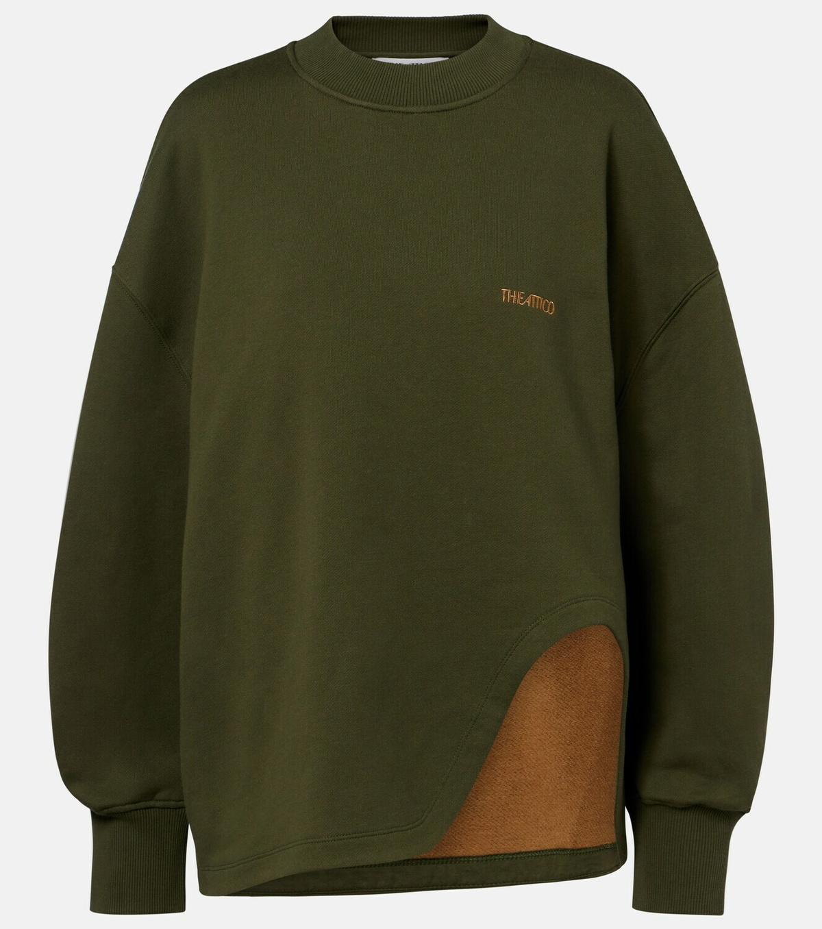 The Attico Oversized cotton jersey sweatshirt