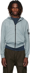C.P. Company Blue Light Fleece Zip Lens Hoodie