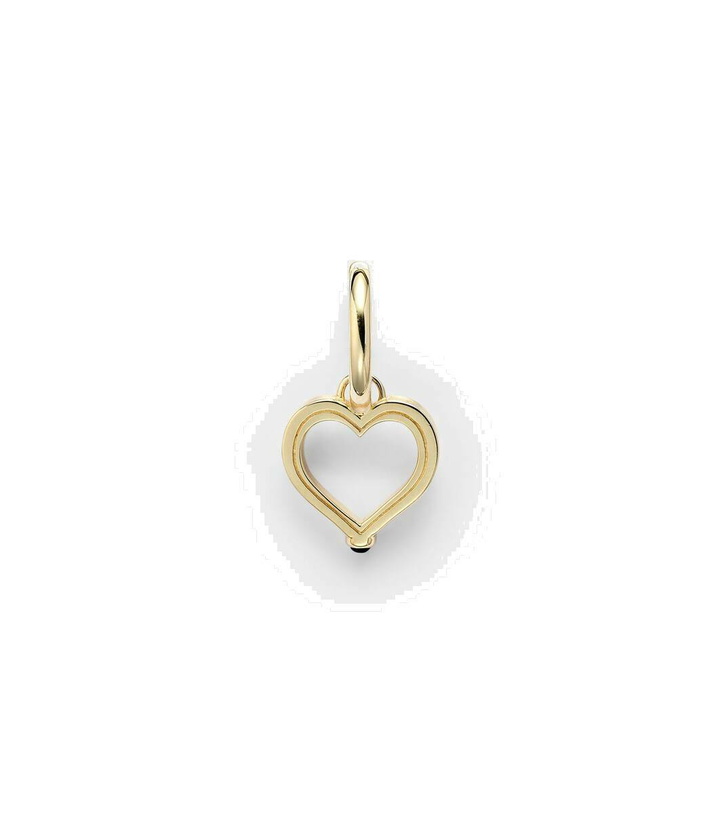 Photo: Marie Lichtenberg Baby Charm Heart 18kt gold single earring with sapphire
