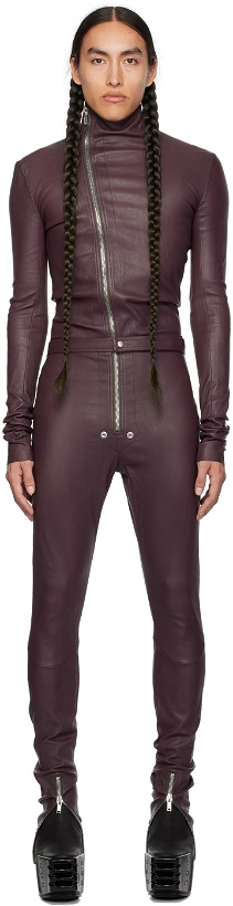 Photo: Rick Owens Purple Gary Leather Jumpsuit
