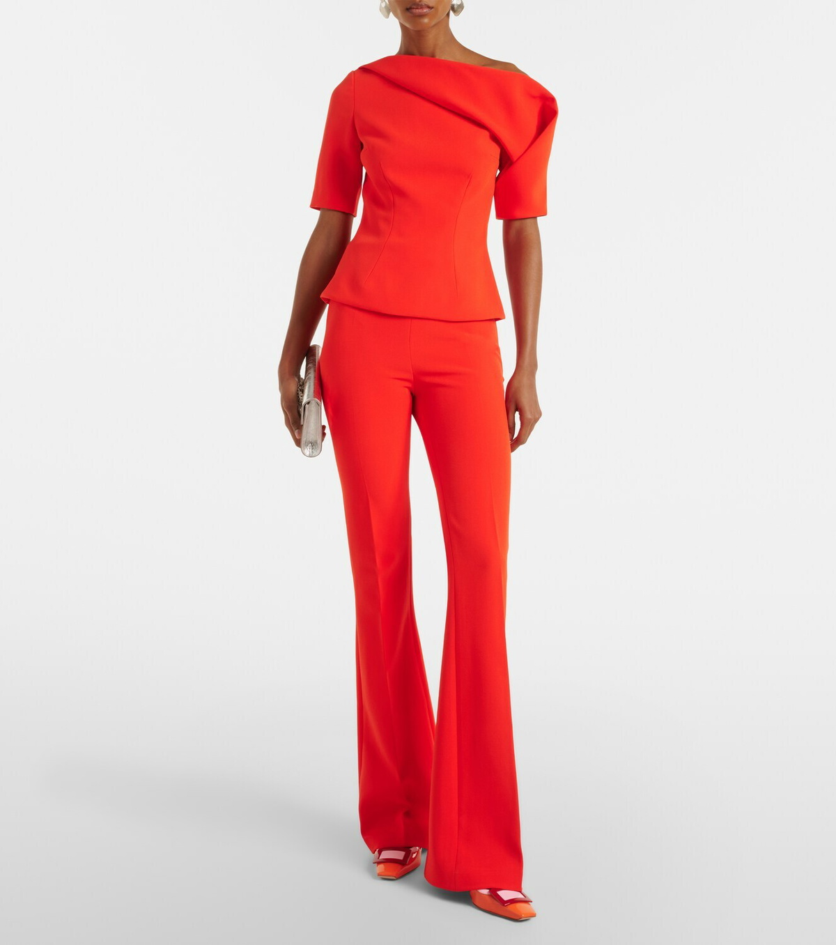 Safiyaa Marley draped crêpe top