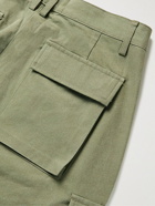 John Elliott - Straight-Leg Cotton-Canvas Cargo Trousers - Green