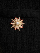 SELF-PORTRAIT Embellished Knit Viscose Top