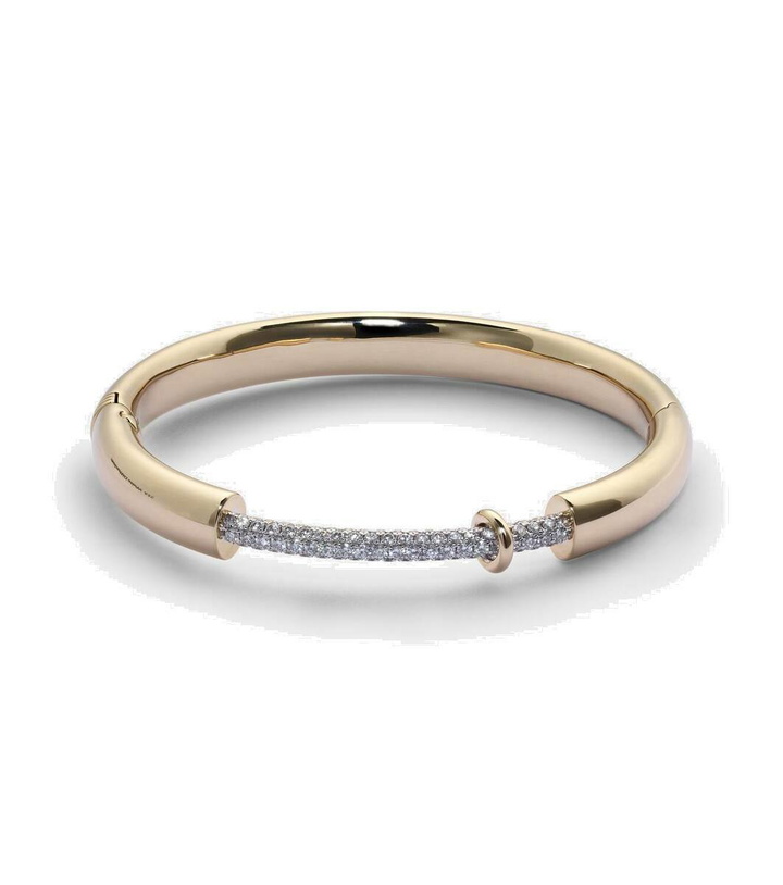 Photo: Rainbow K Endless 14kt gold bangle with diamonds