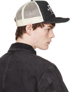 RRL Black Ranch Logo Denim Trucker Cap