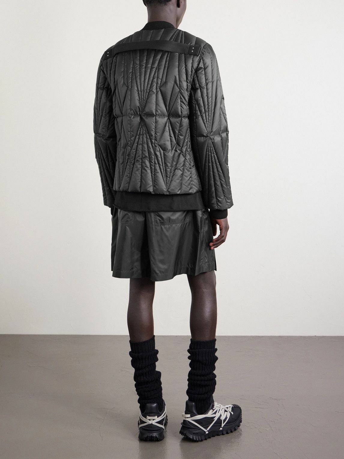 Rick Owens - Moncler Logo-Appliquéd Quilted Shell Down Jacket - Black