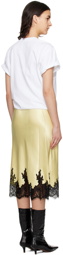 3.1 Phillip Lim White & Yellow Combo Midi Dress