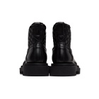 Givenchy Black Woven Combat Chelsea Boots