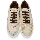 By Walid Beige Embroidered Sneakers