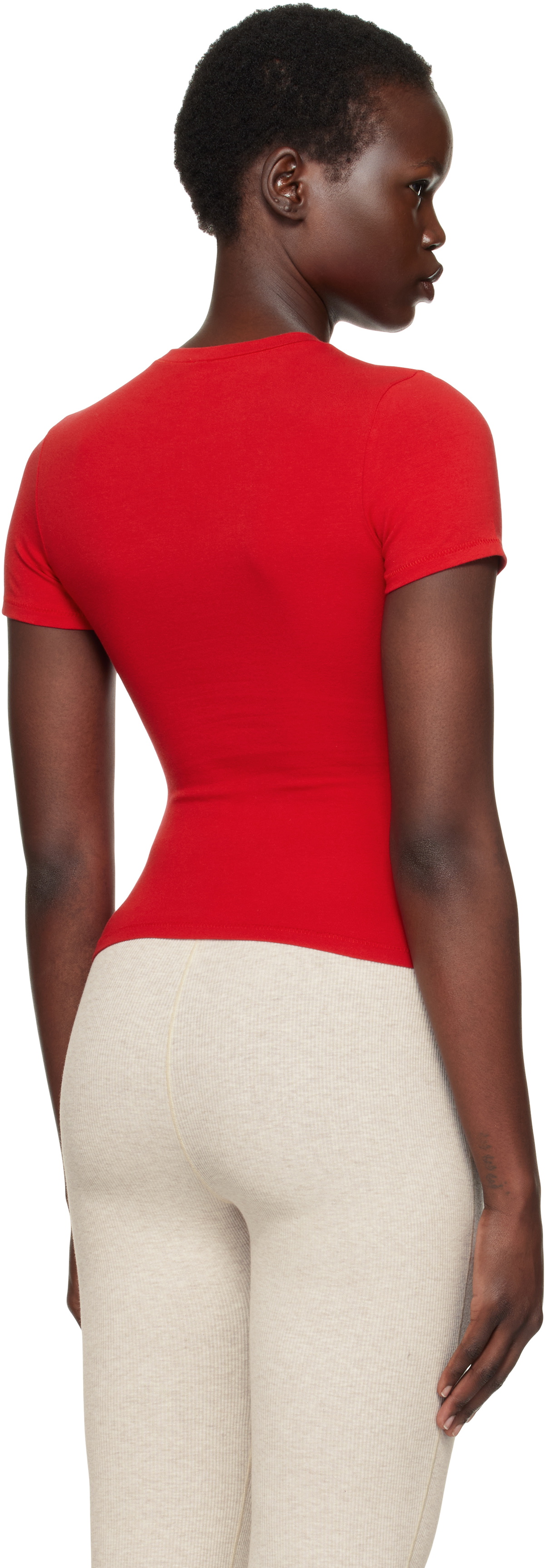 SKIMS Red Cotton Jersey T-shirt