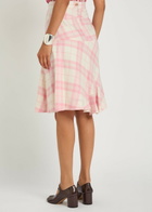 Vivienne Westwood Adder Plaid Wool-blend Crepe Midi Skirt Cream