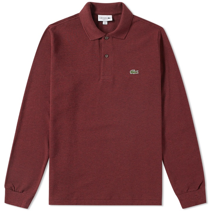 Photo: Lacoste Long Sleeve Marl Classic Fit Polo