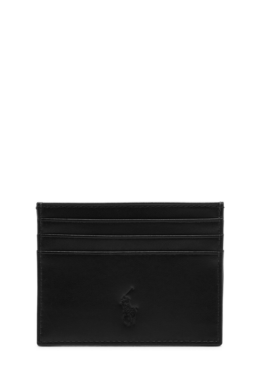 Polo Ralph Lauren Logo-print Leather Card Holder - Black - One Size